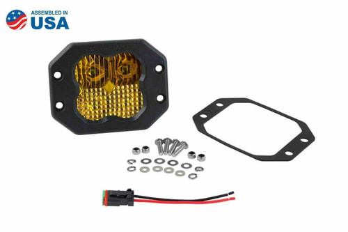 Diode Dynamics Diode Dynamics Stage Series 3 SAE/DOT Yellow Pro Flush Mount LED Light Pod