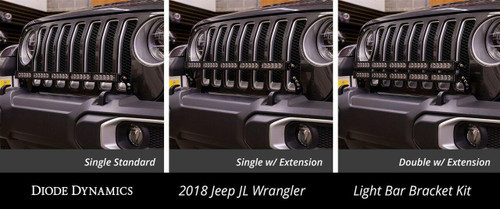 Diode Dynamics 2018-2026 Jeep Wrangler or Diode Dynamics Bumper LED Light Bar Kit