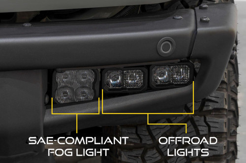 Diode Dynamics 2021-2024 Ford Bronco w/ Steel Bumper | Diode Dynamics SS3 LED Fog Lights
