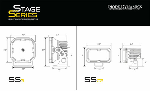 Diode Dynamics 2021-2026 Ford Bronco Sport or Diode Dynamics Stage Series LED Ditch Light Kit
