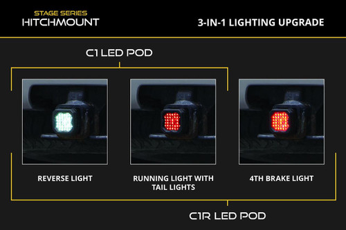 Diode Dynamics 2010-2024 Toyota 4Runner | Diode Dynamics HitchMount LED Pod Reverse Kit 