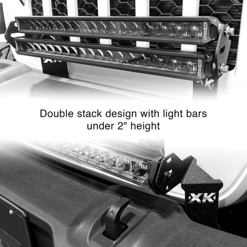 XKGLOW XKGlow Jeep Front Bumper LED Light Bar Brackets 