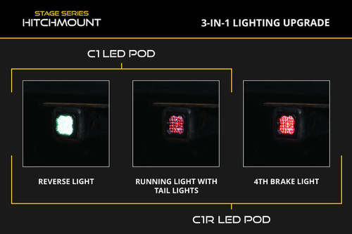 Diode Dynamics 2017-2020 Ford Raptor | Diode Dynamics HitchMount LED Pod Reverse Kit 
