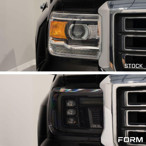 mi 2014-2018 GMC Sierra 2500/3500 | Form Lighting Amber LED Projector
