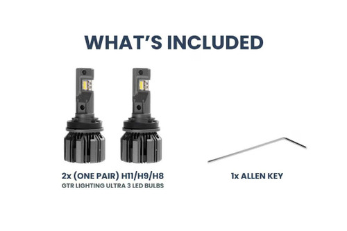 GTR Lighting H11 / H16 GTR Lighting Ultra 3 LED Bulbs 