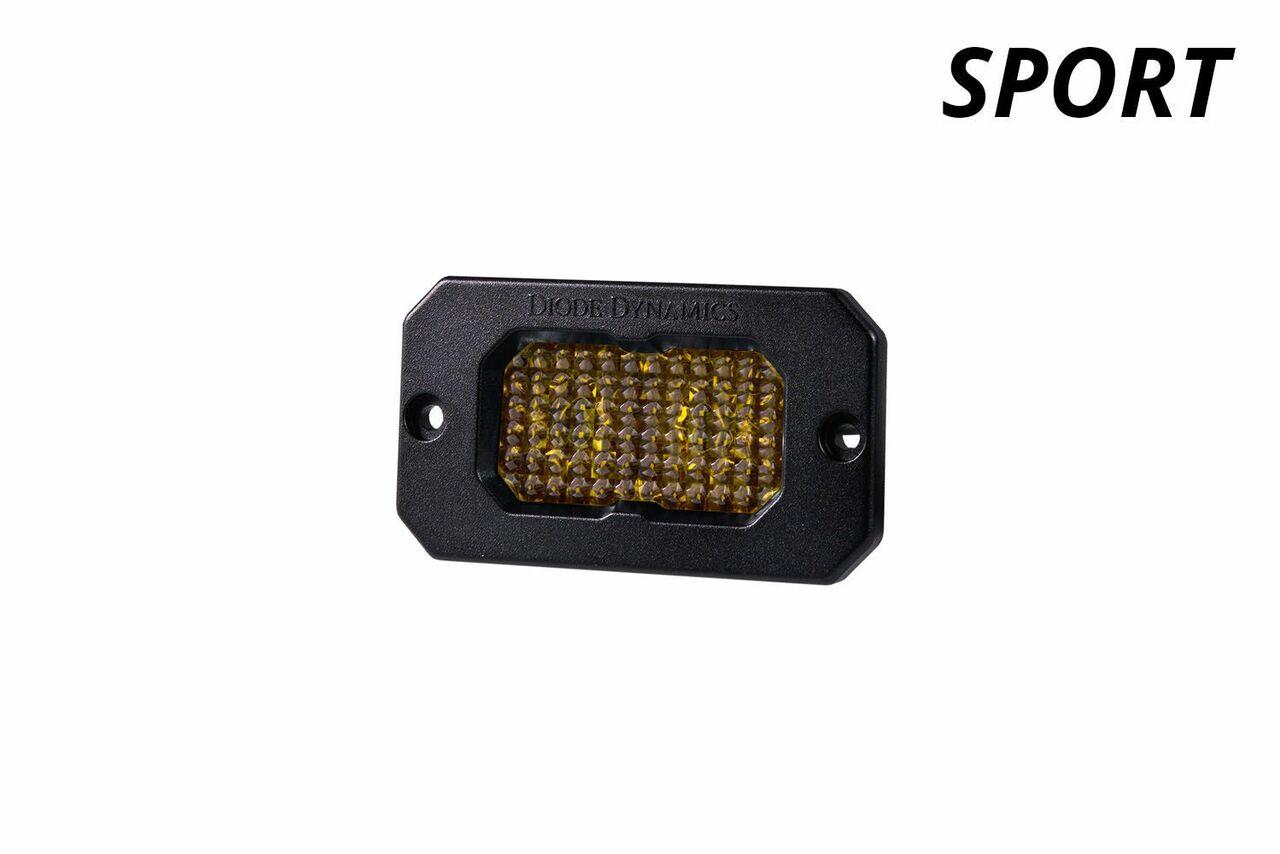 Diode Dynamics Stage Series 2" SAE/DOT Yellow Sport Flush Mount LED Light Pod