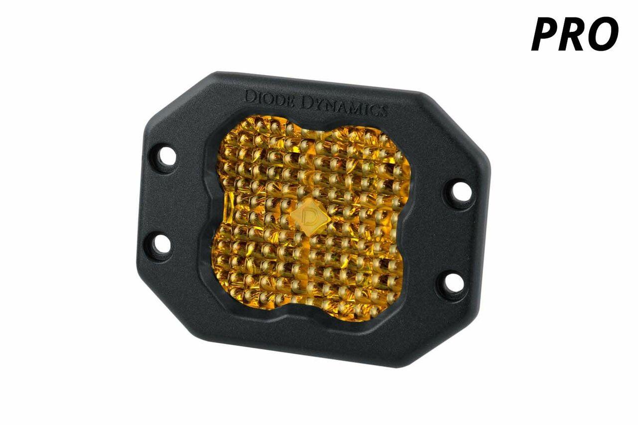 Diode Dynamics Stage Series 3" SAE/DOT Yellow Pro Flush Mount LED Light Pod