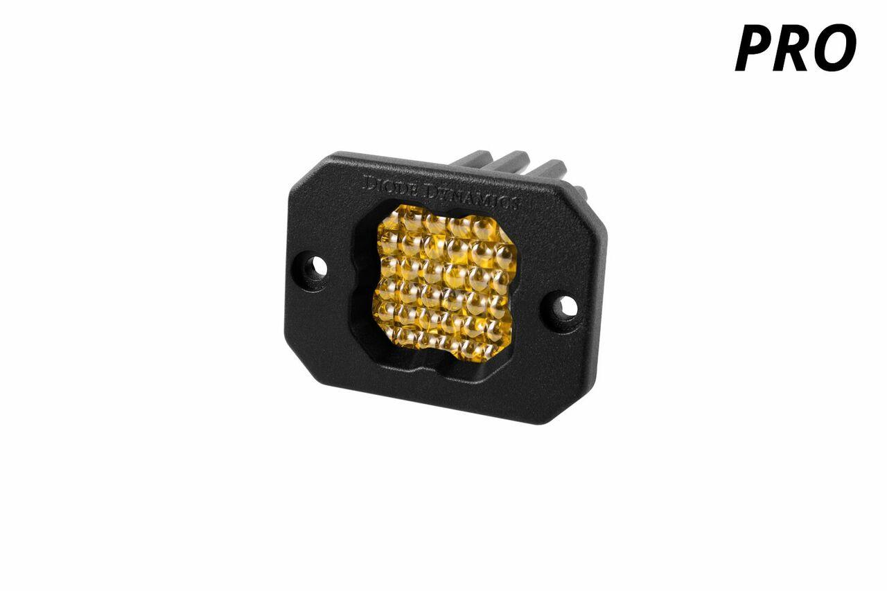 Diode Dynamics Stage Series C1 Yellow Pro Flush Mount LED Pod