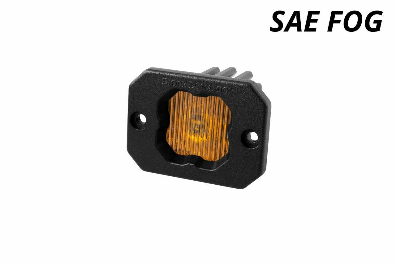 Diode Dynamics Stage Series C1 Yellow SAE/DOT Fog Flush Mount LED Pod