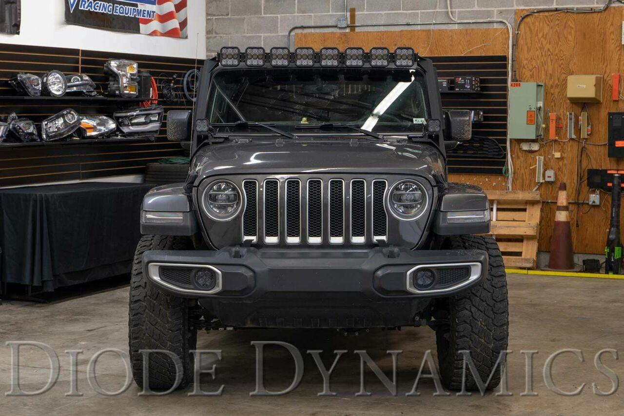 2018-2024 Jeep Wrangler | Diode Dynamics SS5 Windshield CrossLink Lightbar Kit
