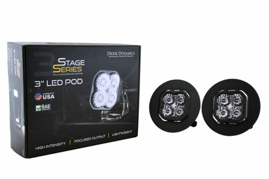 Diode Dynamics 2007-2014 GMC Sierra 3500 Diode Dynamics SS3 LED Fog Lights