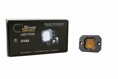 Diode Dynamics Diode Dynamics Stage Series C1 Yellow SAE/DOT Fog Flush Mount LED Pod