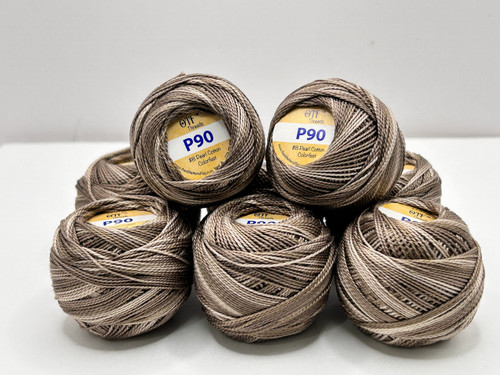P90 Campfire Ash ~ #8 Pearl Cotton Variegated