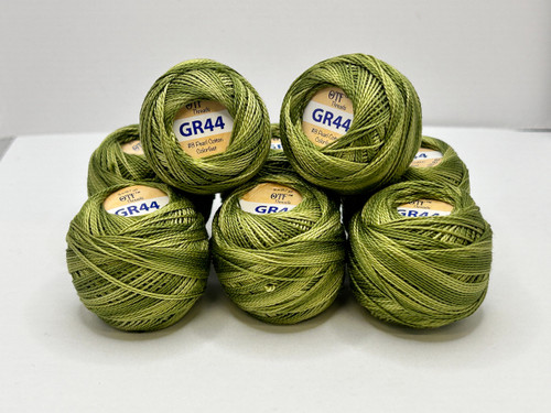 GR44 Meadow Green ~ #8 Pearl Cotton Variegated