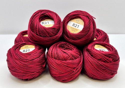 R21 Turkey Red ~ #8 Pearl Cotton Variegated