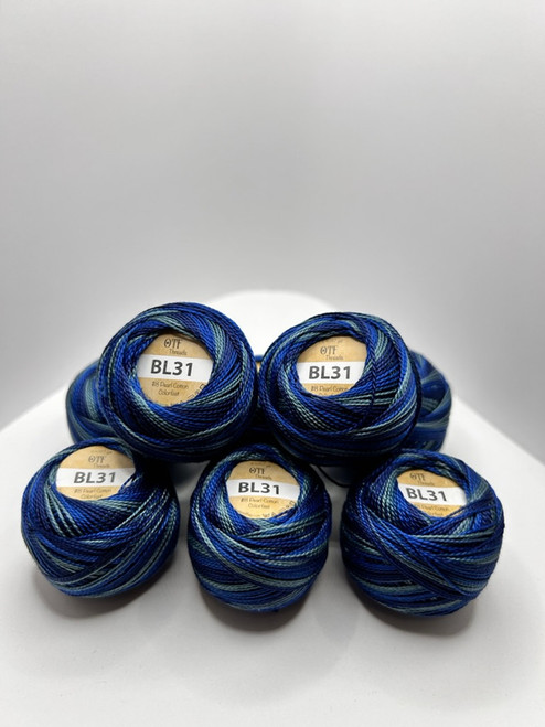 BL31 New Denim Blue ~ #8 Pearl Cotton Variegated