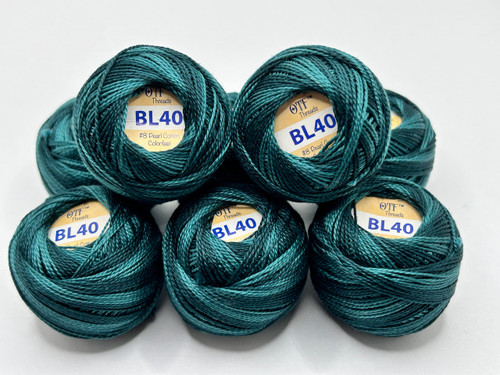 BL40 Teal ~ #8 Pearl Cotton Variegated