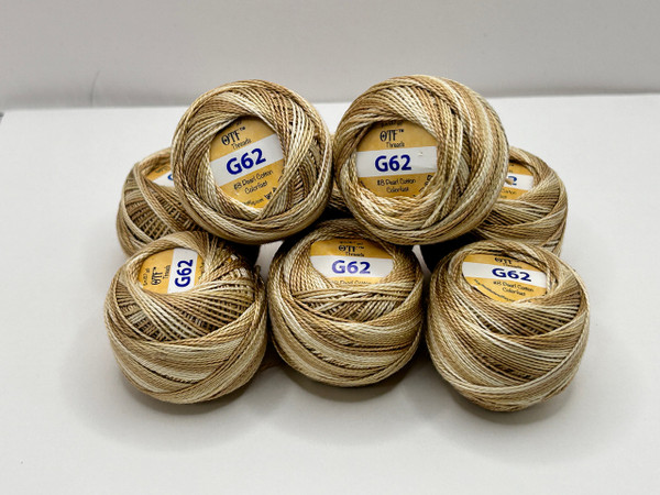 G62 Straw ~ #8 Pearl Cotton Variegated