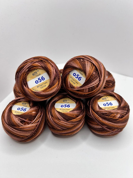 O56 Copper Penny ~ #8 Pearl Cotton Variegated