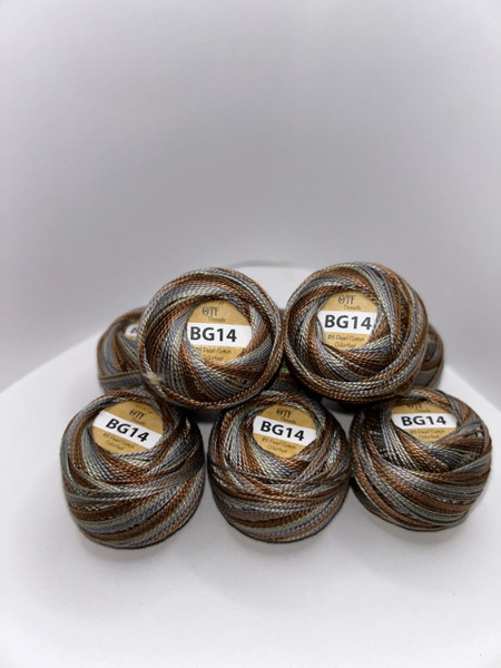 BG14 Grungy Gray ~ #8 Pearl Cotton Variegated