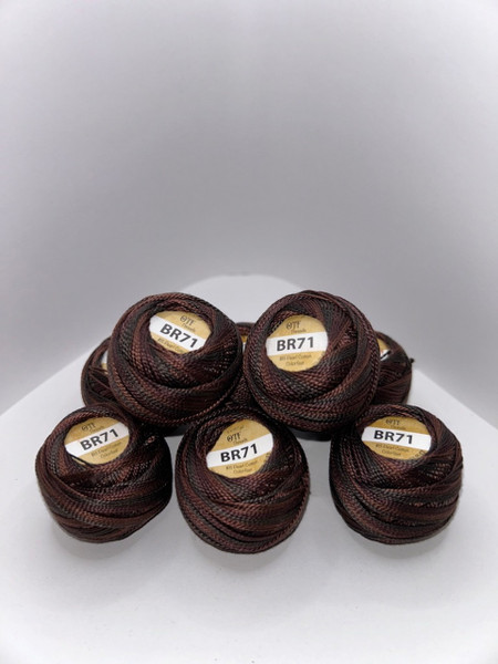 BR71 Brown/Black ~ #8 Pearl Cotton Variegated