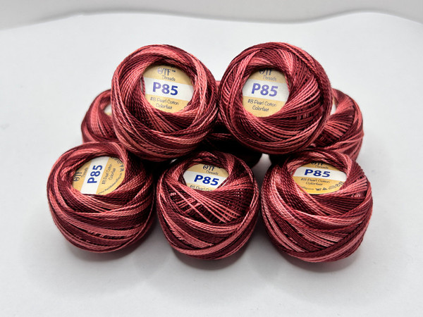 P85 Rose Pink ~ #8 Pearl Cotton Variegated
