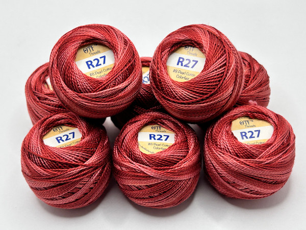 R27 Red Hot ~ #8 Pearl Cotton Variegated