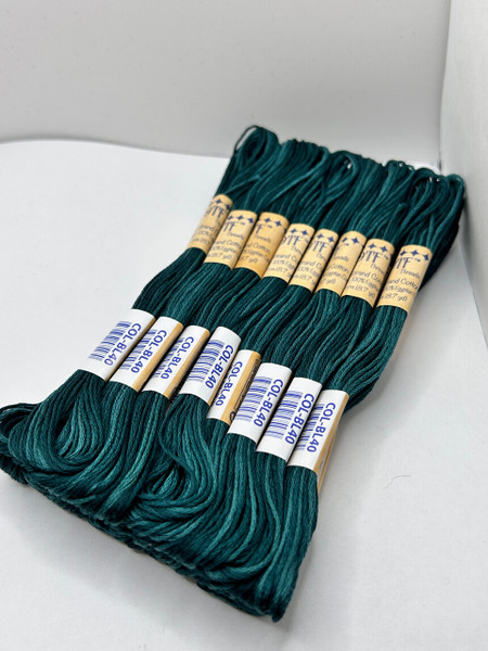 BL40 Teal ~ 6 Strand Variegated Floss