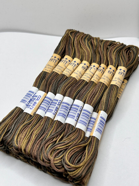 BR75 Log Cabin ~ 6 Strand Variegated Floss