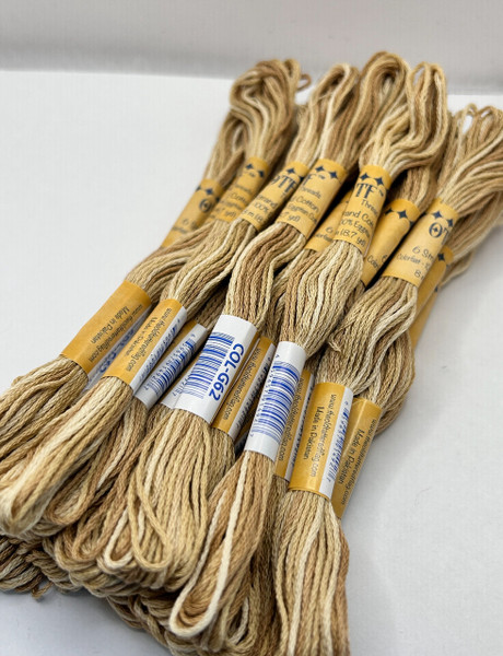 G62 Straw ~ 6 Strand Variegated Floss
