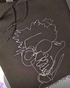 Embroidered 1 Line Hoodies