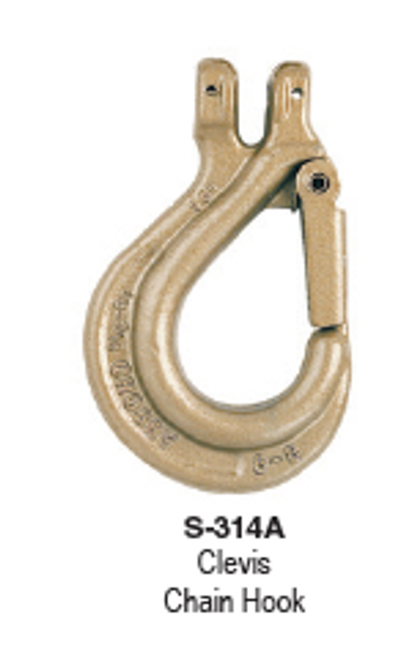 S-314A Clevis Chain Hook with Integrated Latch