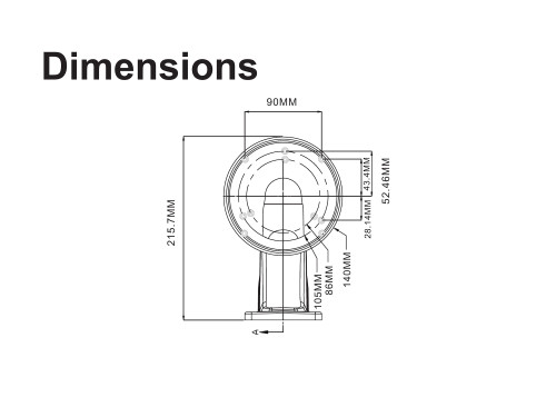 Wall Mount for X-Series Motorized Zoom Vandal Dome IPC