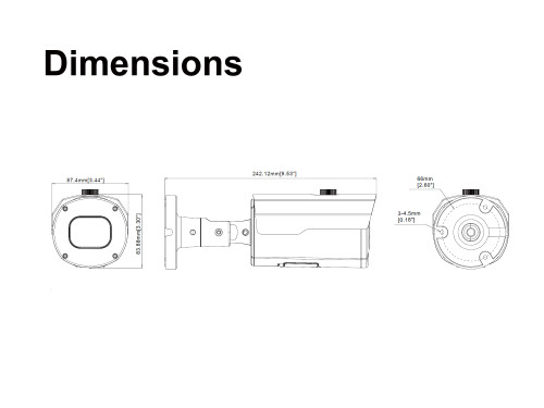 8MP Motorized Zoom IP Bullet Camera w/AI