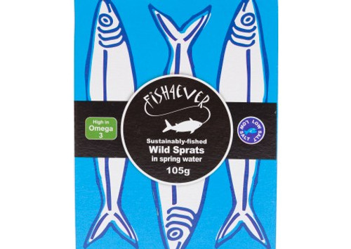 Fish 4 Ever Sardines (Brisling) in Spring Water G/F 105g (1)