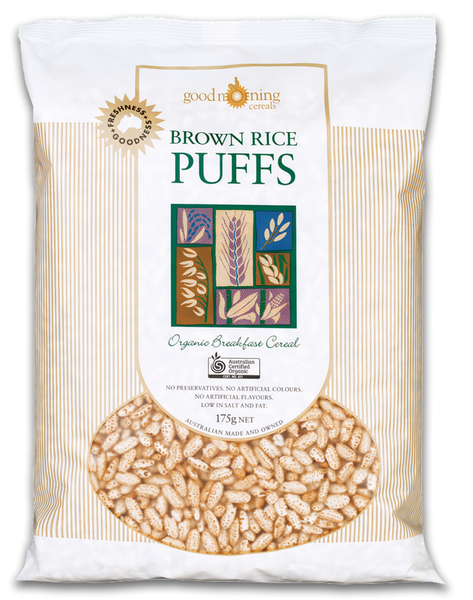 Good Morning Organic Brown Rice Puffs 175g