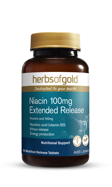 Herbs of Gold Niacin 100mg ER 60t RRP $33.50