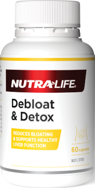 Nutralife Debloat & Detox 60c RRP $39.99