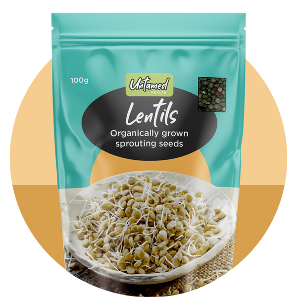 Untamed Organic Lentils for Sprouting 100g