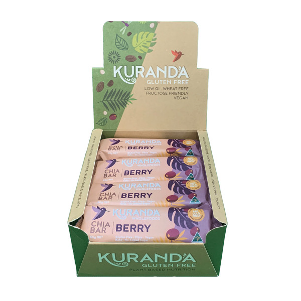 Kuranda Wholefoods Gluten Free Chia Bars Chia & Cranberry 40g