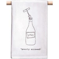 Cork Pops "Poorly Screwed" Bar/Dish Towel