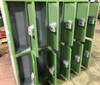 12" wide x 12" deep x 60" High New Overstock Pea Green Double Tier 5 Frames 10 Lockers