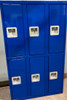 12" wide x 12" deep x 60" High New Overstock Blue Double Tier 3 Frames 6 Lockers