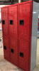 15" wide x 15" deep x 72" high New Red Overstock Heavy Duty Double Tier 3 Frames 6 Lockers 