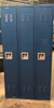 12" wide x 12" deep x 72" high New Overstock  Blue Single Tier Lockers 3 Lockers