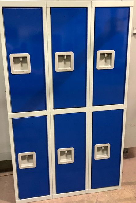 12" wide x 12" deep x 60" High New Overstock Blue Grey 3 Frames 6 Lockers