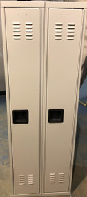 12" wide x 18" deep x 72" high New Overstock Single Tier 2 Lockers