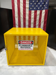 All Welded Ulocker Steel Gas Cylinder Container. Front View