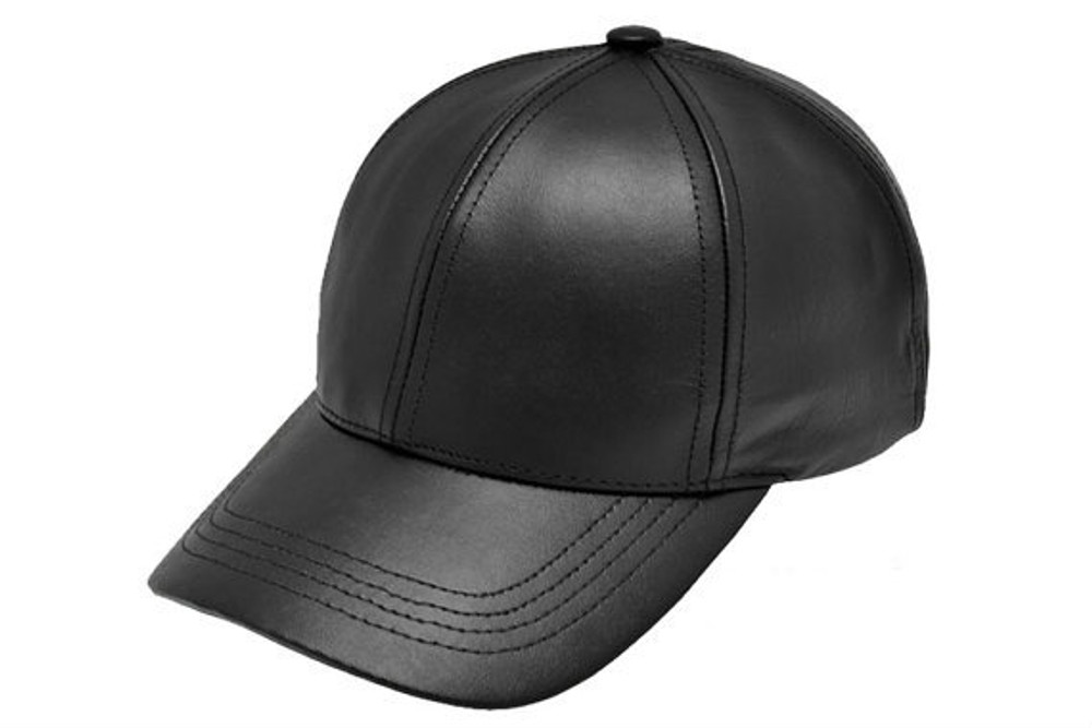 Leather Baseball Cap Fitted Made in USA