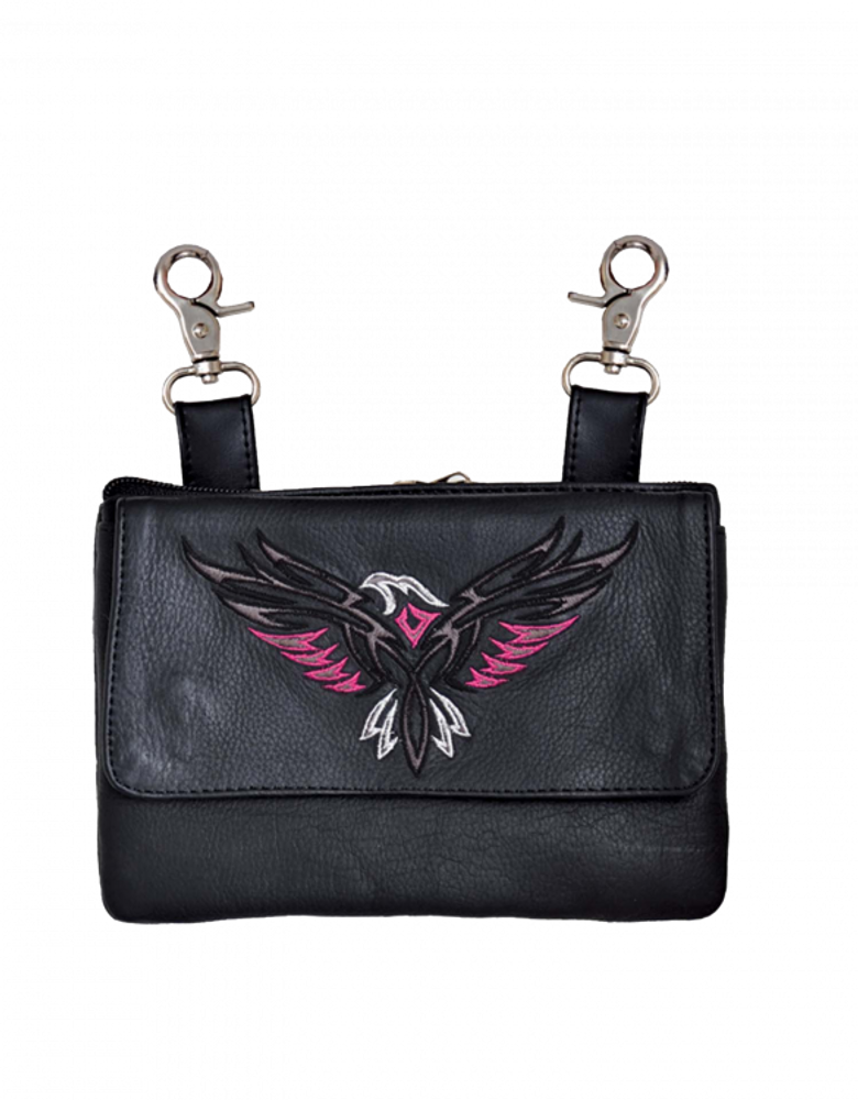 Harley-Davidson® Women's Hand Tooled Leather Clip Hip Bag Purse  ZWL1625-BLACK - Wisconsin Harley-Davidson